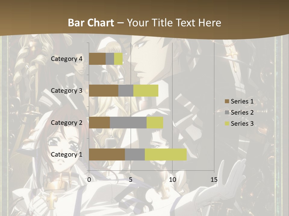 A Group Of Anime Characters On A Brown Background PowerPoint Template