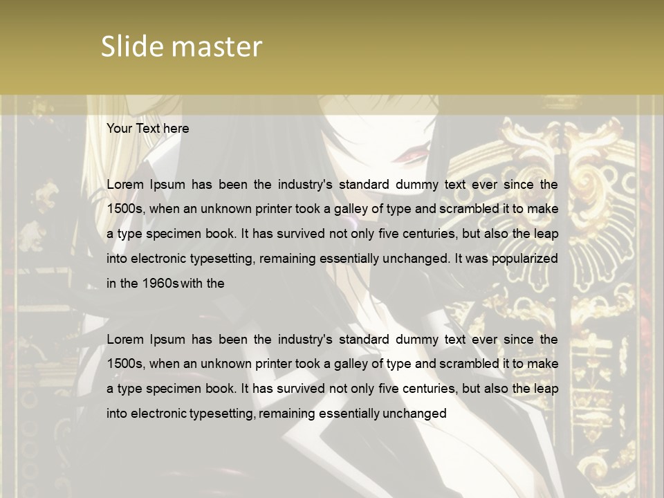 A Couple Of Anime Characters Standing Next To Each Other PowerPoint Template