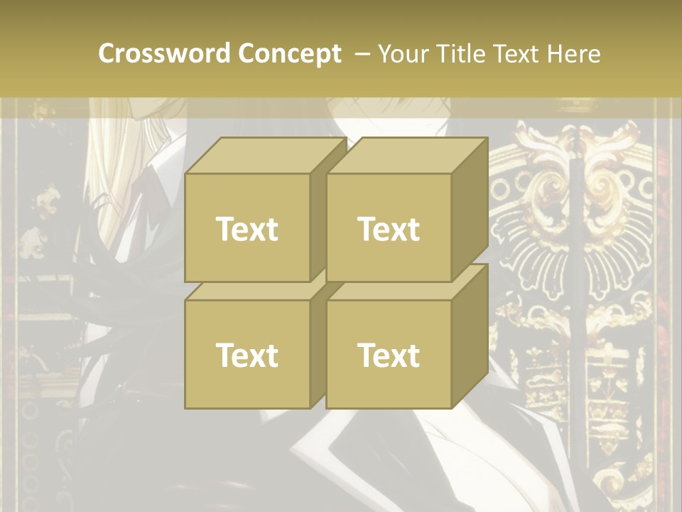 A Couple Of Anime Characters Standing Next To Each Other PowerPoint Template