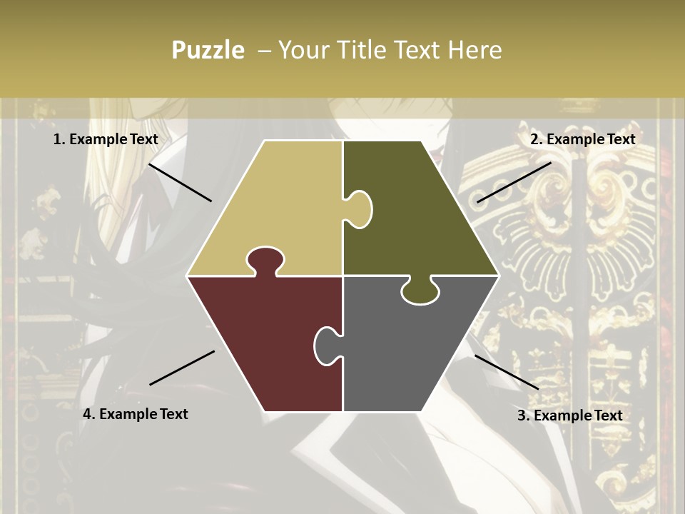 A Couple Of Anime Characters Standing Next To Each Other PowerPoint Template