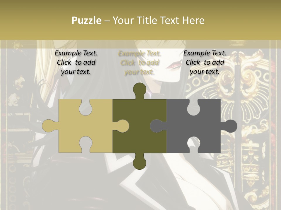 A Couple Of Anime Characters Standing Next To Each Other PowerPoint Template