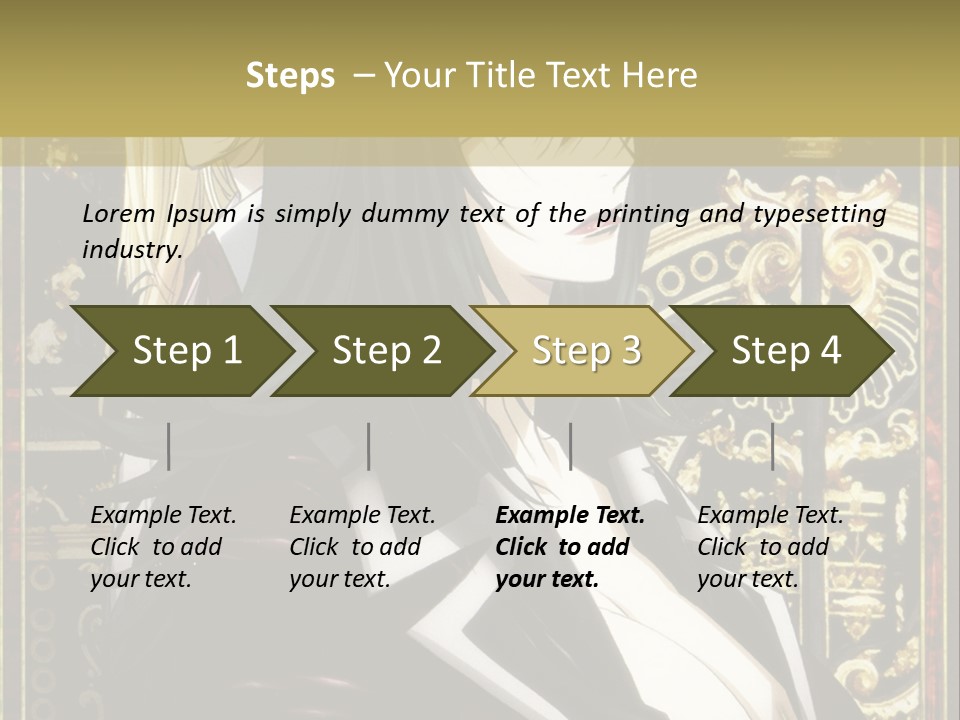 A Couple Of Anime Characters Standing Next To Each Other PowerPoint Template