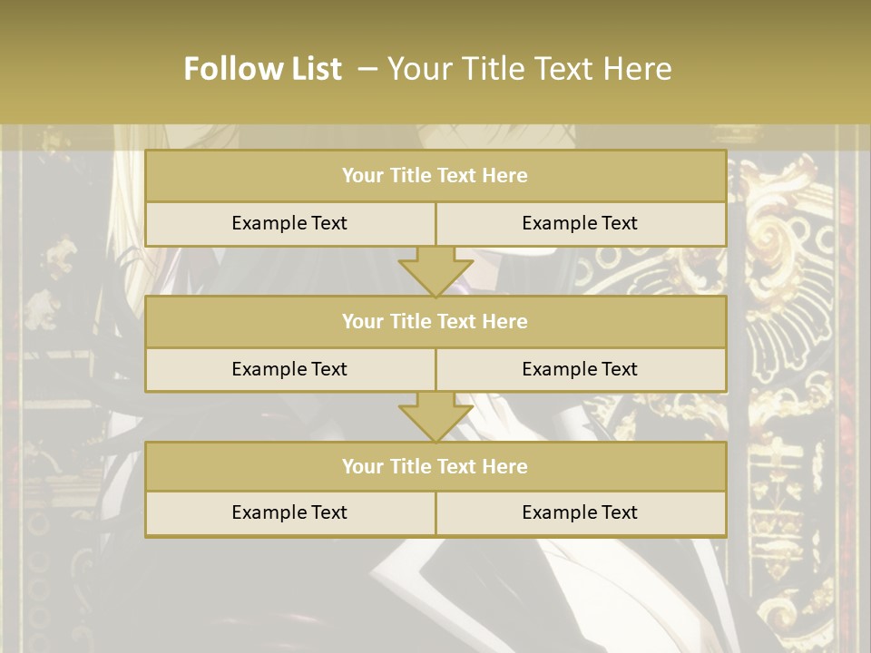 A Couple Of Anime Characters Standing Next To Each Other PowerPoint Template