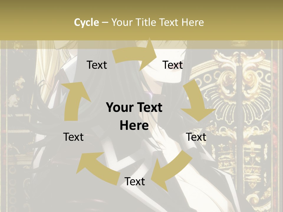 A Couple Of Anime Characters Standing Next To Each Other PowerPoint Template