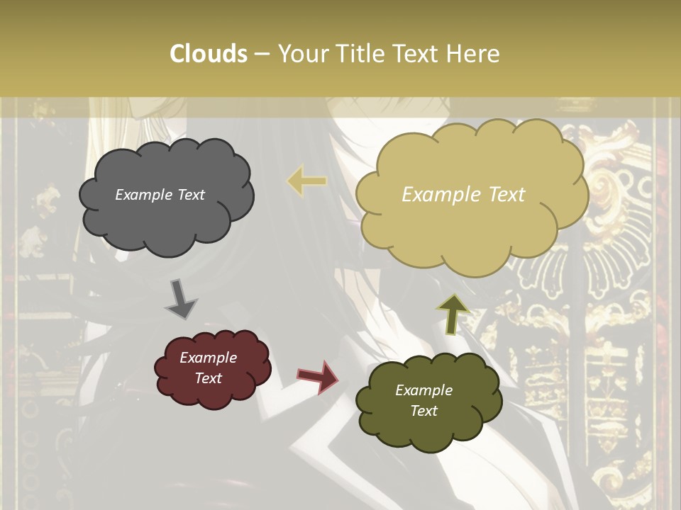 A Couple Of Anime Characters Standing Next To Each Other PowerPoint Template