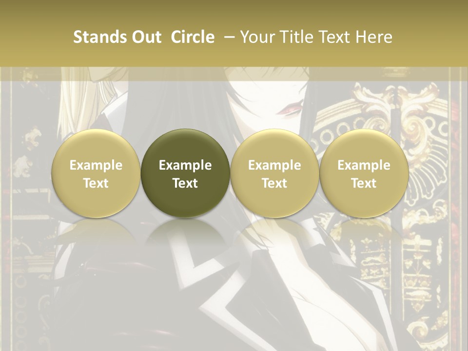 A Couple Of Anime Characters Standing Next To Each Other PowerPoint Template