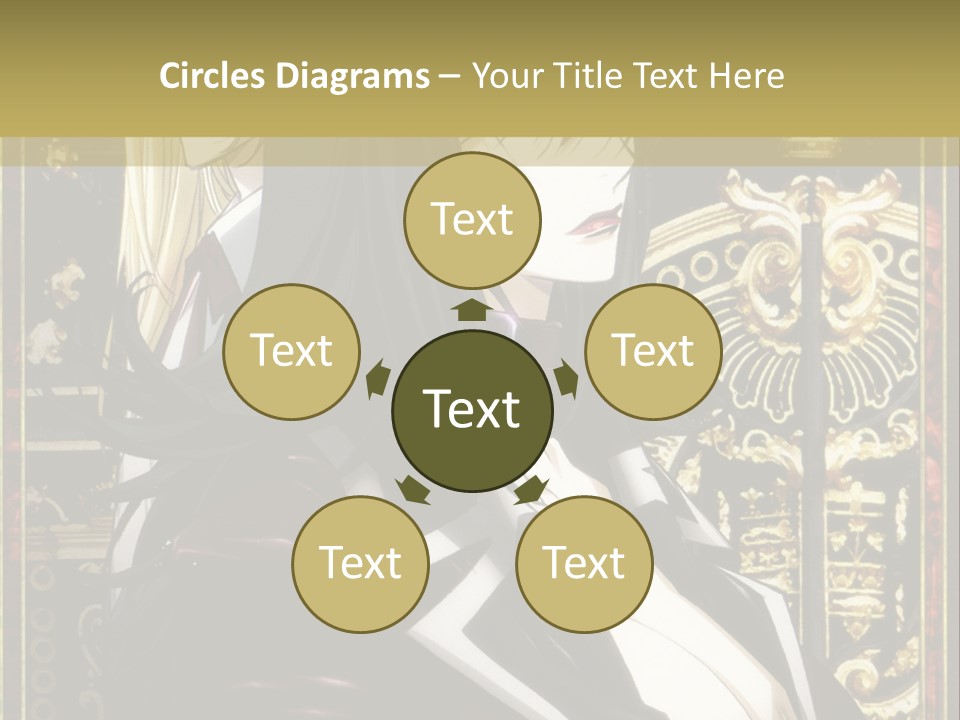 A Couple Of Anime Characters Standing Next To Each Other PowerPoint Template