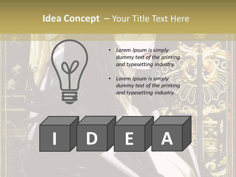 A Couple Of Anime Characters Standing Next To Each Other PowerPoint Template