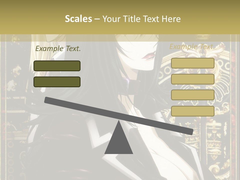 A Couple Of Anime Characters Standing Next To Each Other PowerPoint Template