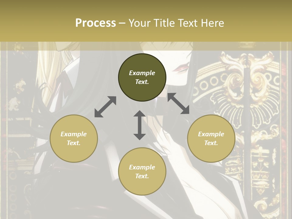 A Couple Of Anime Characters Standing Next To Each Other PowerPoint Template