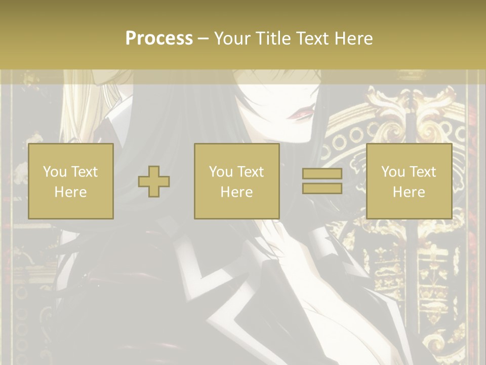 A Couple Of Anime Characters Standing Next To Each Other PowerPoint Template