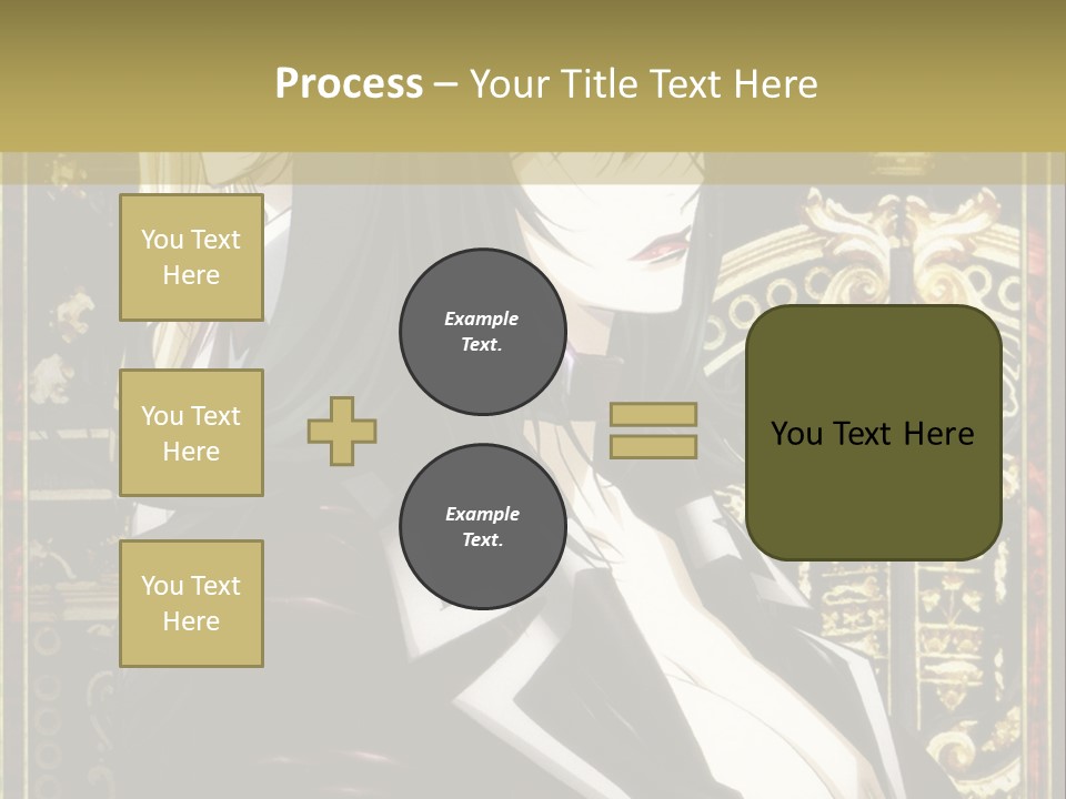 A Couple Of Anime Characters Standing Next To Each Other PowerPoint Template