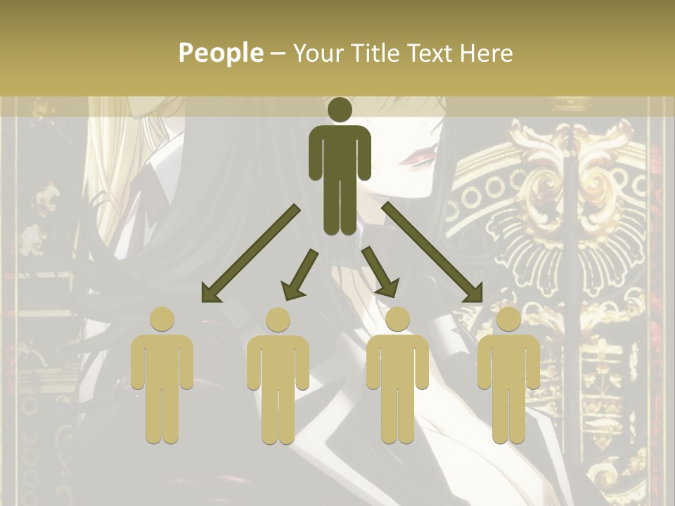 A Couple Of Anime Characters Standing Next To Each Other PowerPoint Template