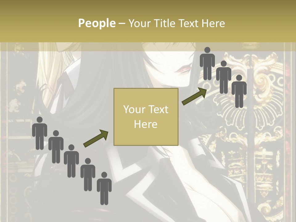 A Couple Of Anime Characters Standing Next To Each Other PowerPoint Template