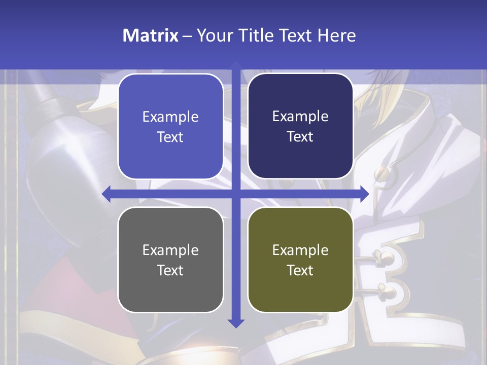 A Couple Of Anime Characters With A Blue Background PowerPoint Template