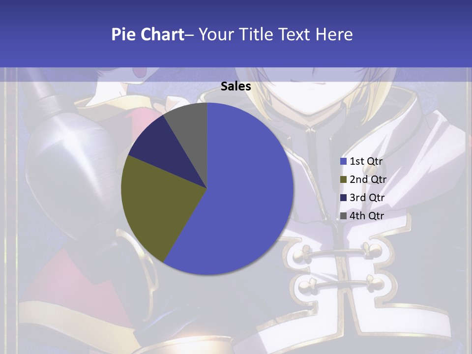 A Couple Of Anime Characters With A Blue Background PowerPoint Template