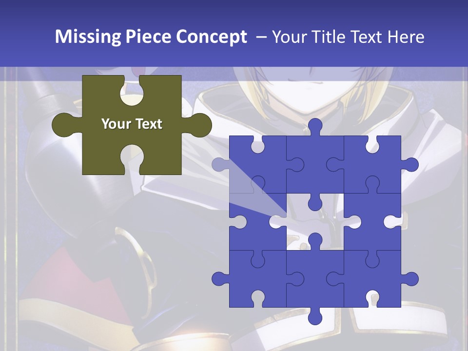 A Couple Of Anime Characters With A Blue Background PowerPoint Template