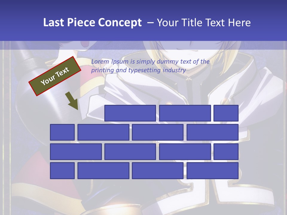 A Couple Of Anime Characters With A Blue Background PowerPoint Template