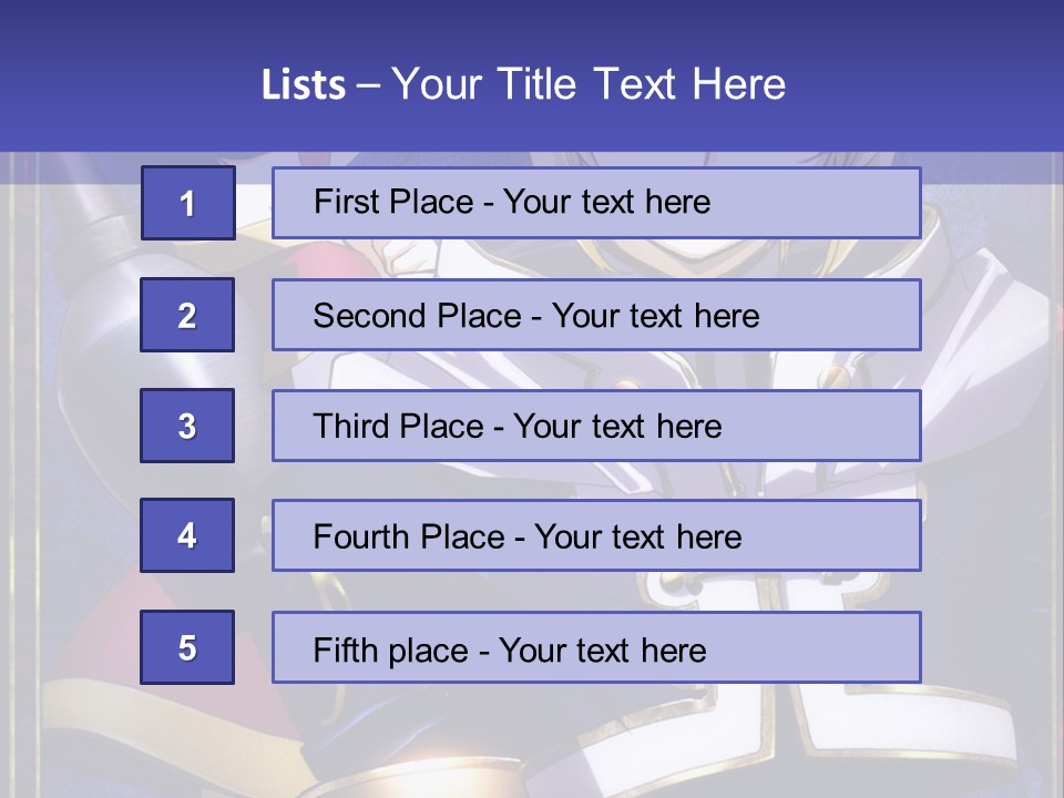 A Couple Of Anime Characters With A Blue Background PowerPoint Template