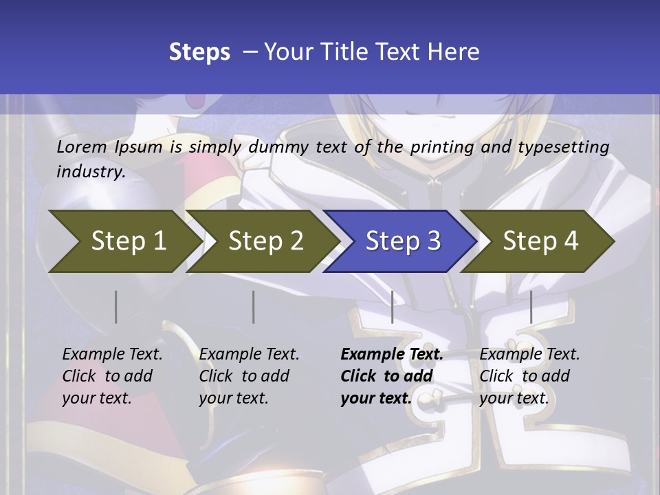 A Couple Of Anime Characters With A Blue Background PowerPoint Template