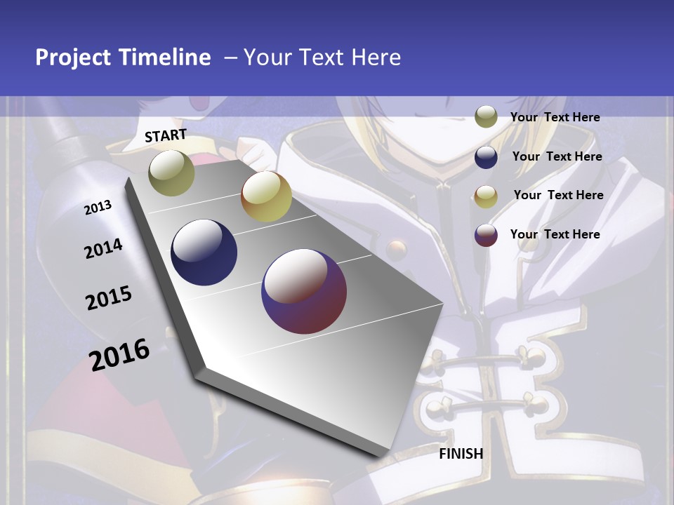 A Couple Of Anime Characters With A Blue Background PowerPoint Template