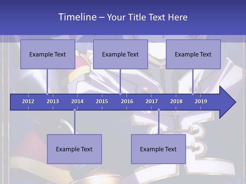 A Couple Of Anime Characters With A Blue Background PowerPoint Template