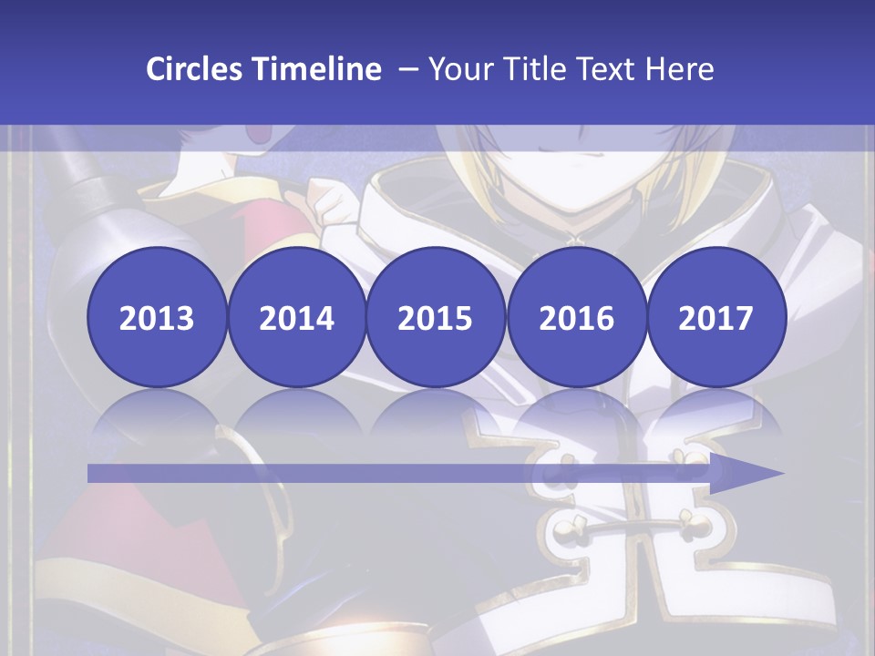 A Couple Of Anime Characters With A Blue Background PowerPoint Template