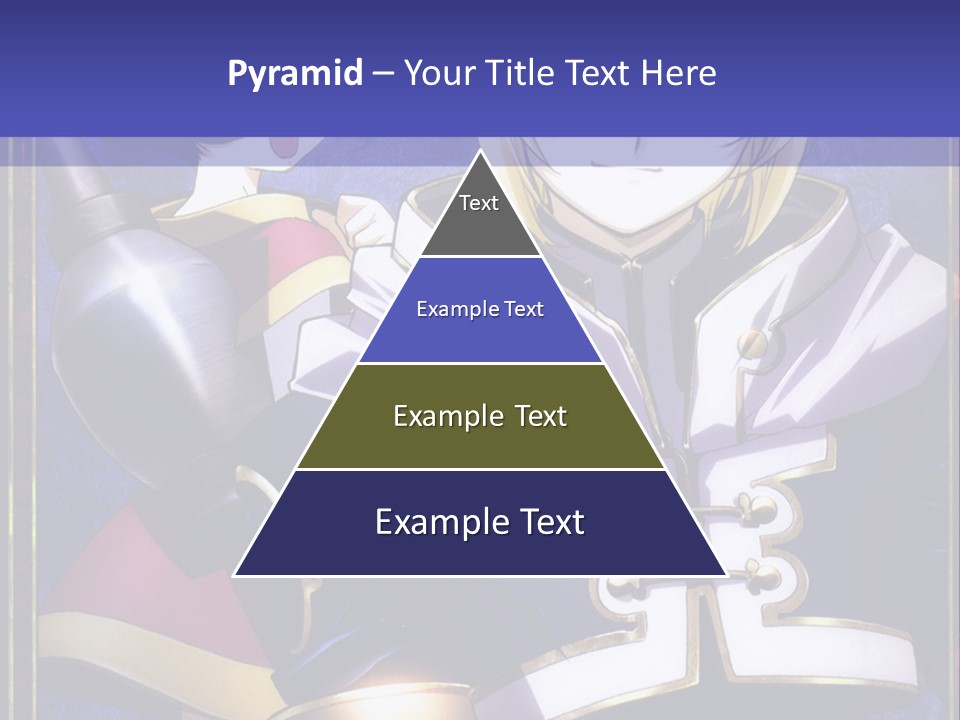 A Couple Of Anime Characters With A Blue Background PowerPoint Template