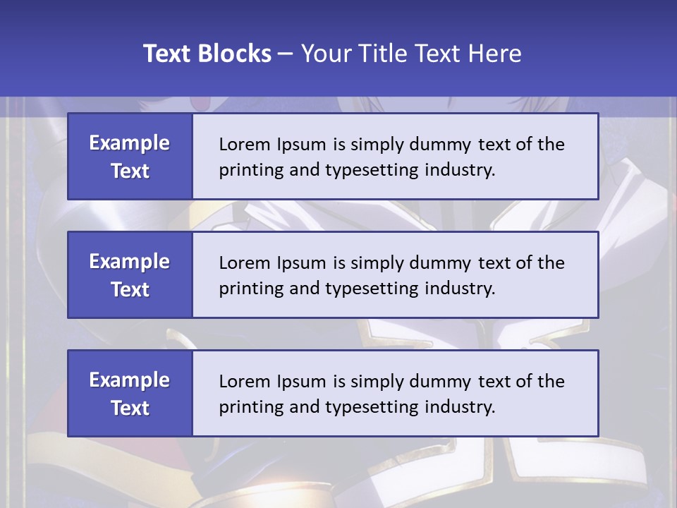 A Couple Of Anime Characters With A Blue Background PowerPoint Template