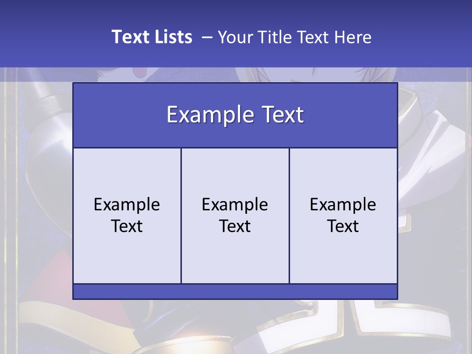 A Couple Of Anime Characters With A Blue Background PowerPoint Template