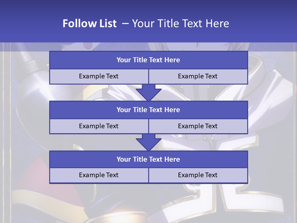 A Couple Of Anime Characters With A Blue Background PowerPoint Template