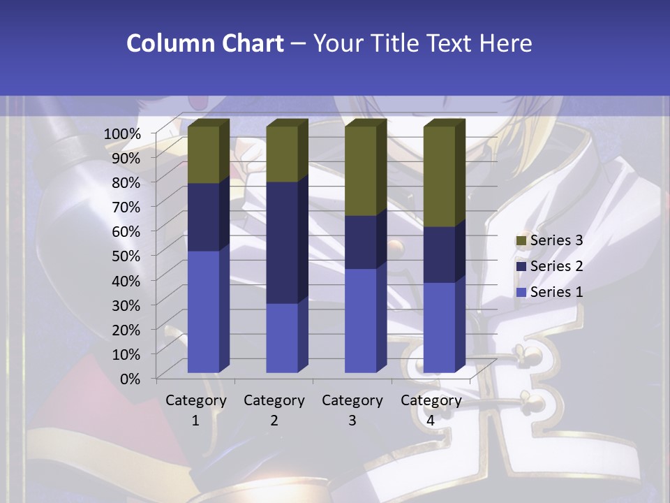 A Couple Of Anime Characters With A Blue Background PowerPoint Template