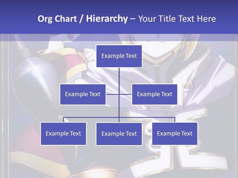 A Couple Of Anime Characters With A Blue Background PowerPoint Template