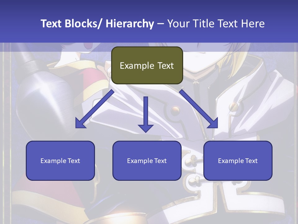 A Couple Of Anime Characters With A Blue Background PowerPoint Template