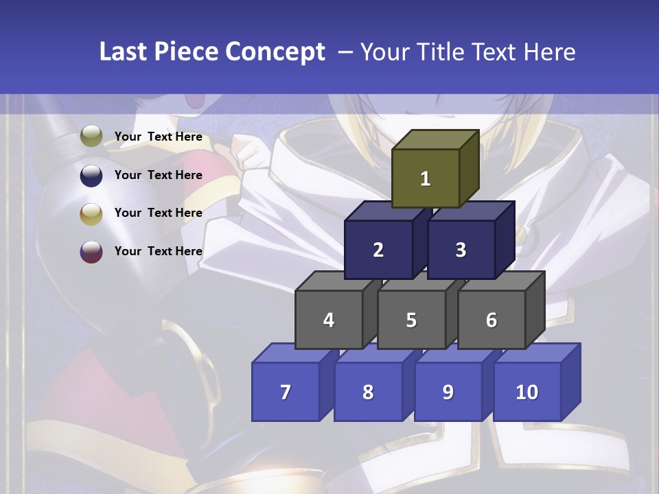 A Couple Of Anime Characters With A Blue Background PowerPoint Template