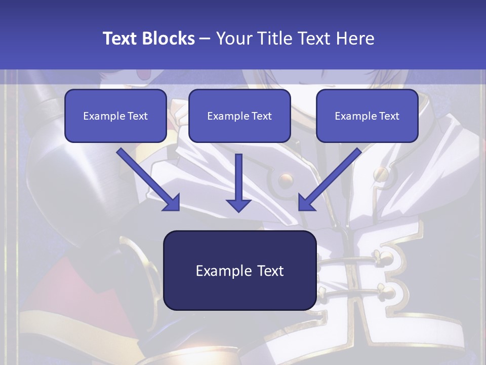 A Couple Of Anime Characters With A Blue Background PowerPoint Template