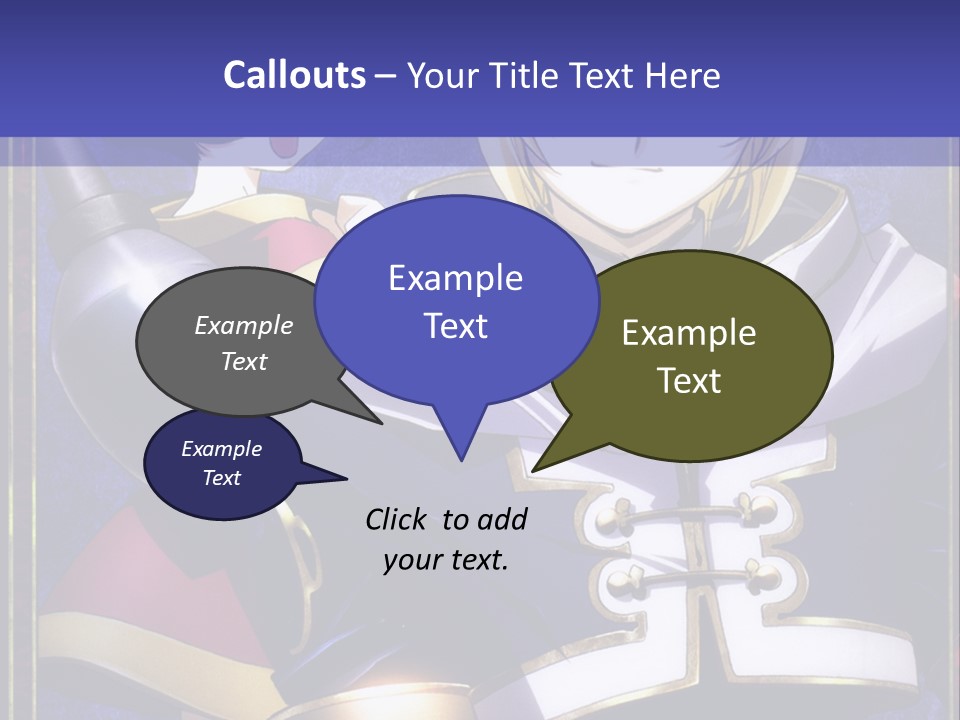 A Couple Of Anime Characters With A Blue Background PowerPoint Template