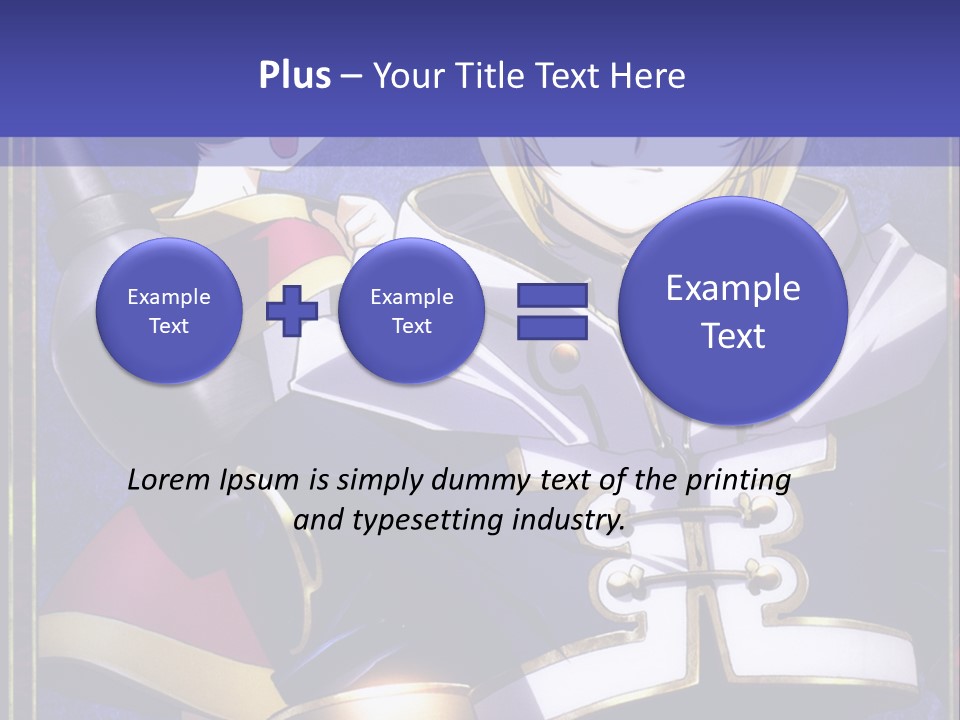 A Couple Of Anime Characters With A Blue Background PowerPoint Template