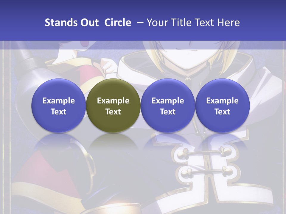 A Couple Of Anime Characters With A Blue Background PowerPoint Template