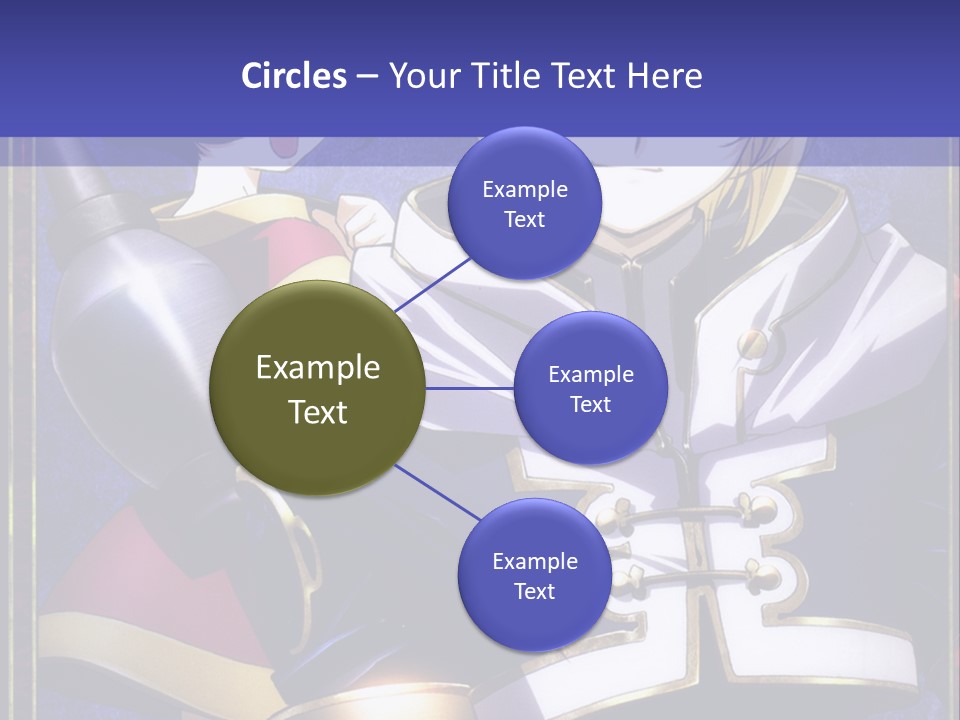 A Couple Of Anime Characters With A Blue Background PowerPoint Template