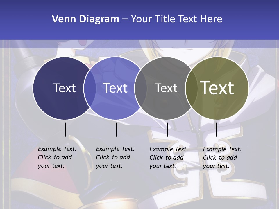 A Couple Of Anime Characters With A Blue Background PowerPoint Template