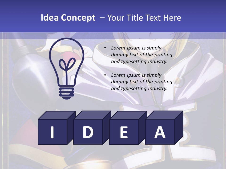 A Couple Of Anime Characters With A Blue Background PowerPoint Template