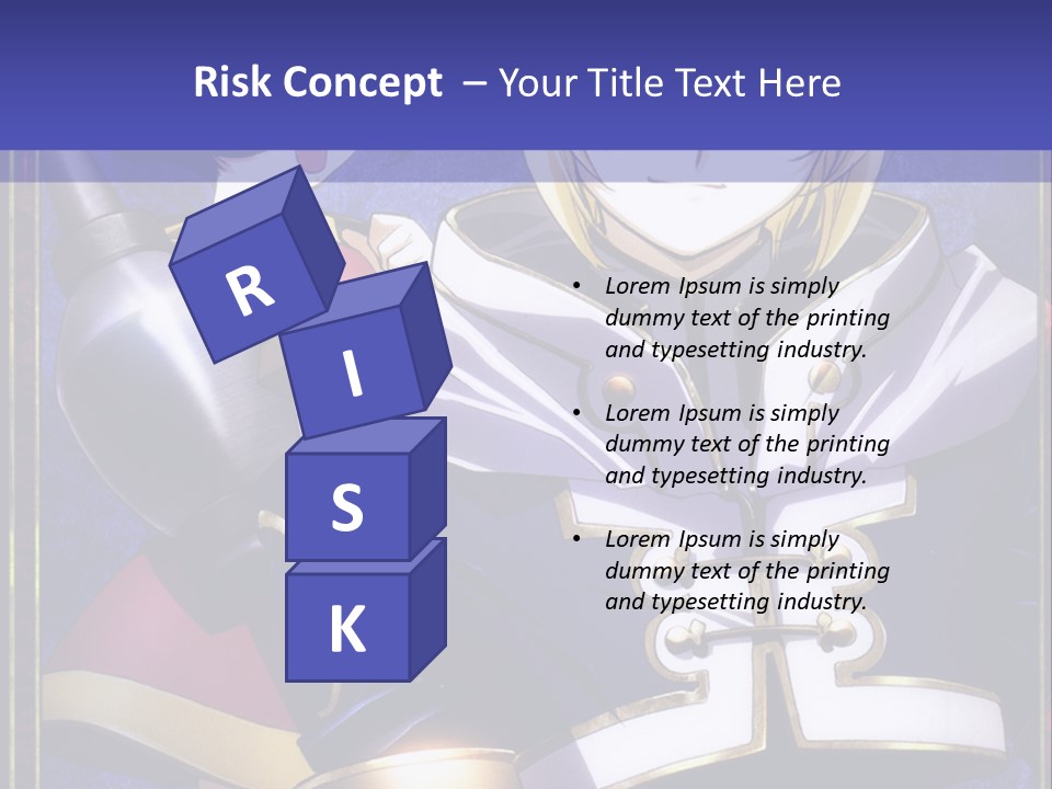 A Couple Of Anime Characters With A Blue Background PowerPoint Template