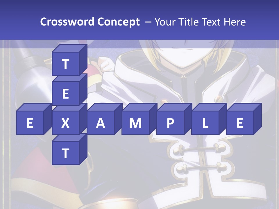 A Couple Of Anime Characters With A Blue Background PowerPoint Template