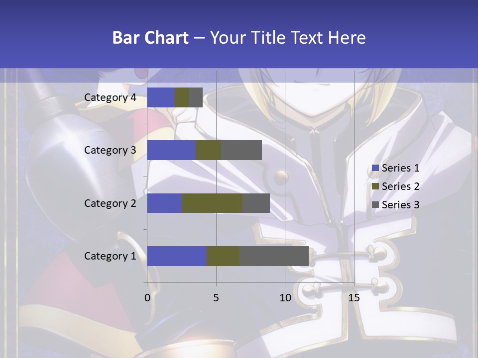 A Couple Of Anime Characters With A Blue Background PowerPoint Template