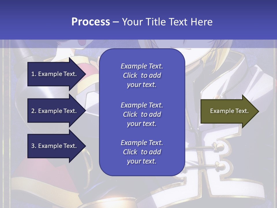 A Couple Of Anime Characters With A Blue Background PowerPoint Template