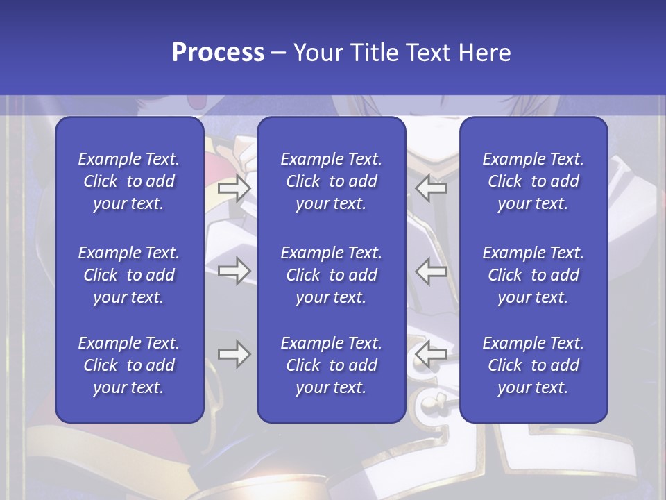 A Couple Of Anime Characters With A Blue Background PowerPoint Template
