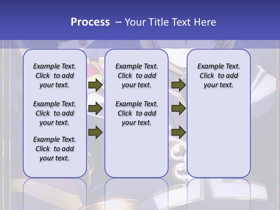 A Couple Of Anime Characters With A Blue Background PowerPoint Template
