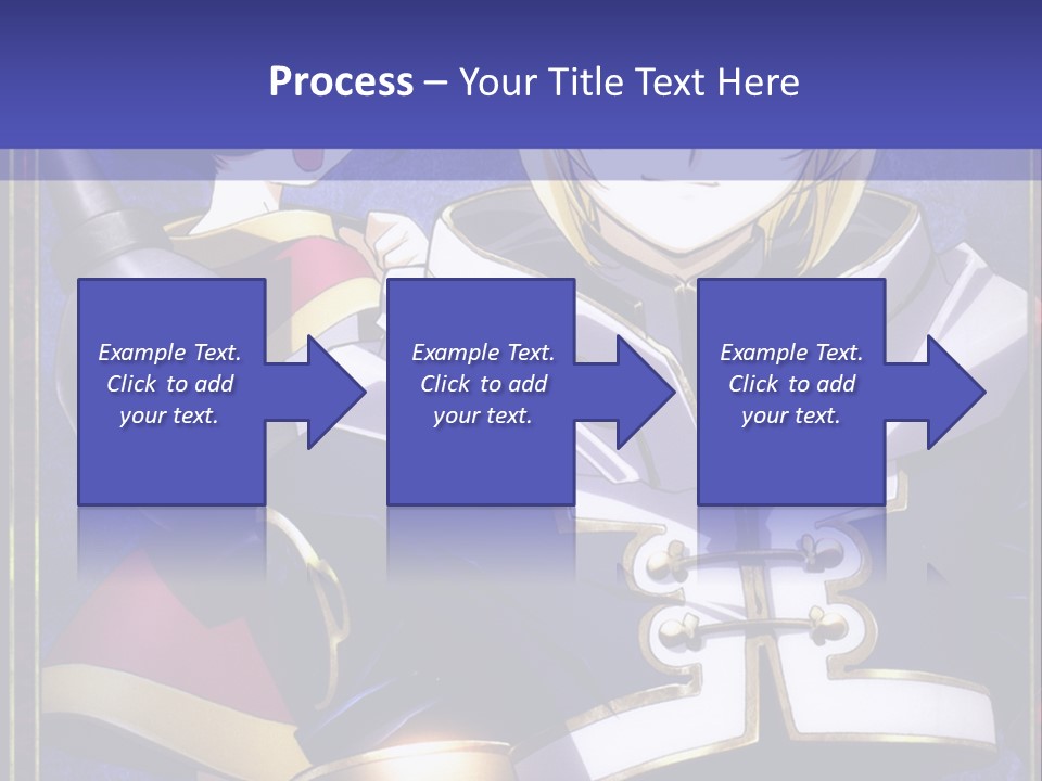A Couple Of Anime Characters With A Blue Background PowerPoint Template