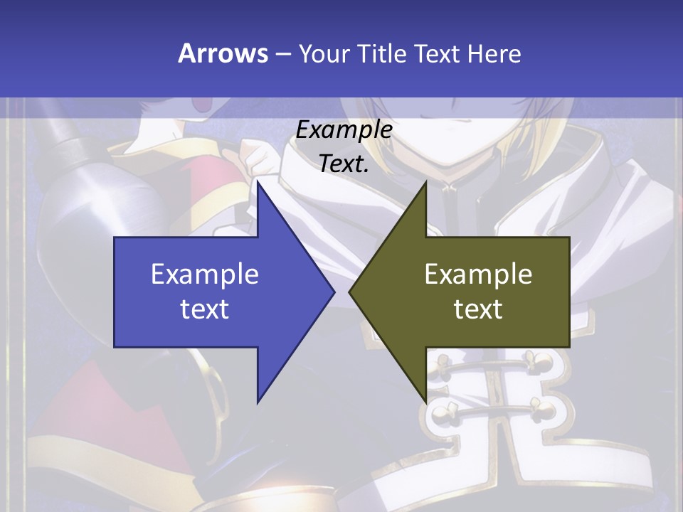 A Couple Of Anime Characters With A Blue Background PowerPoint Template